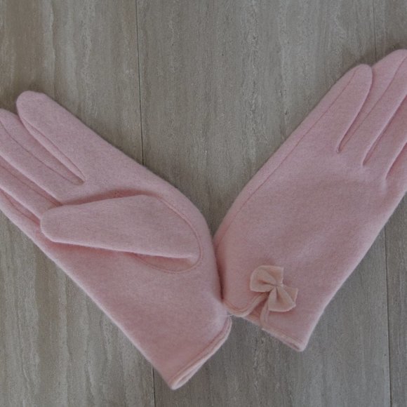 Vintage Wrist Length Ladies Dress Gloves Opera Princess Pink Small Tea Costume - Picture 2 of 3